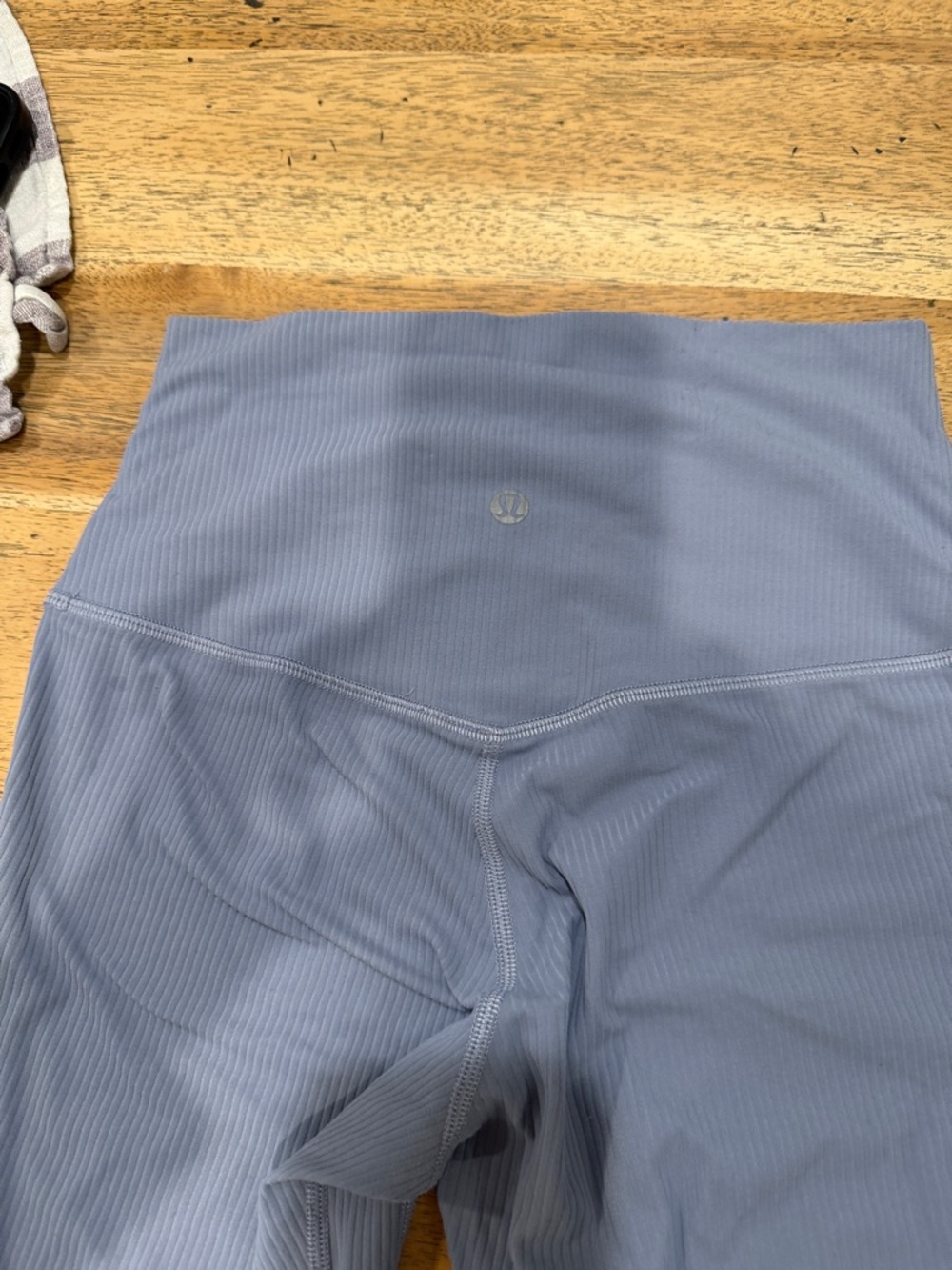 lululemon athletica Ribbed High-Waist Leggings in Dusty Blue